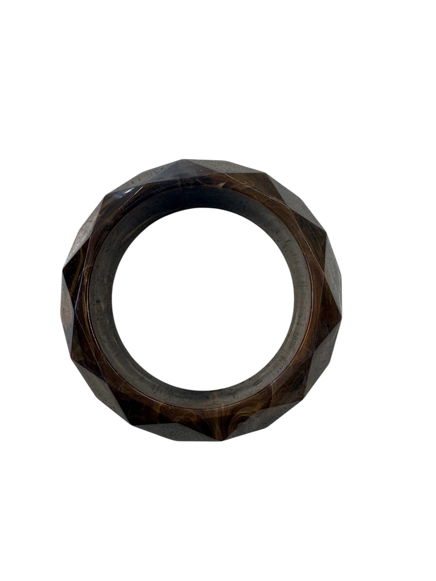 BROWN MARBLED GEOMETRIC BANGLE