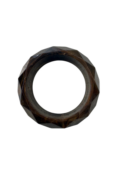 BROWN MARBLED GEOMETRIC BANGLE