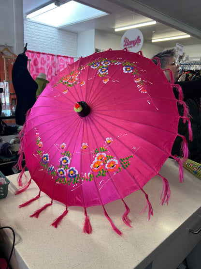 PINK TASSEL PARASOL
