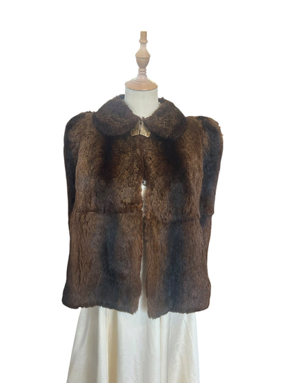 SOFT BROWN FUR CAPELET