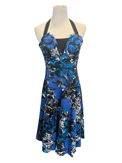 RETROSPECTD BLUE & BLACK DRESS V | 4