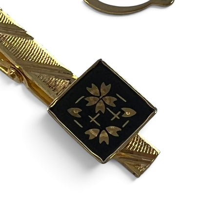 DAMASCENE TIE CLIP