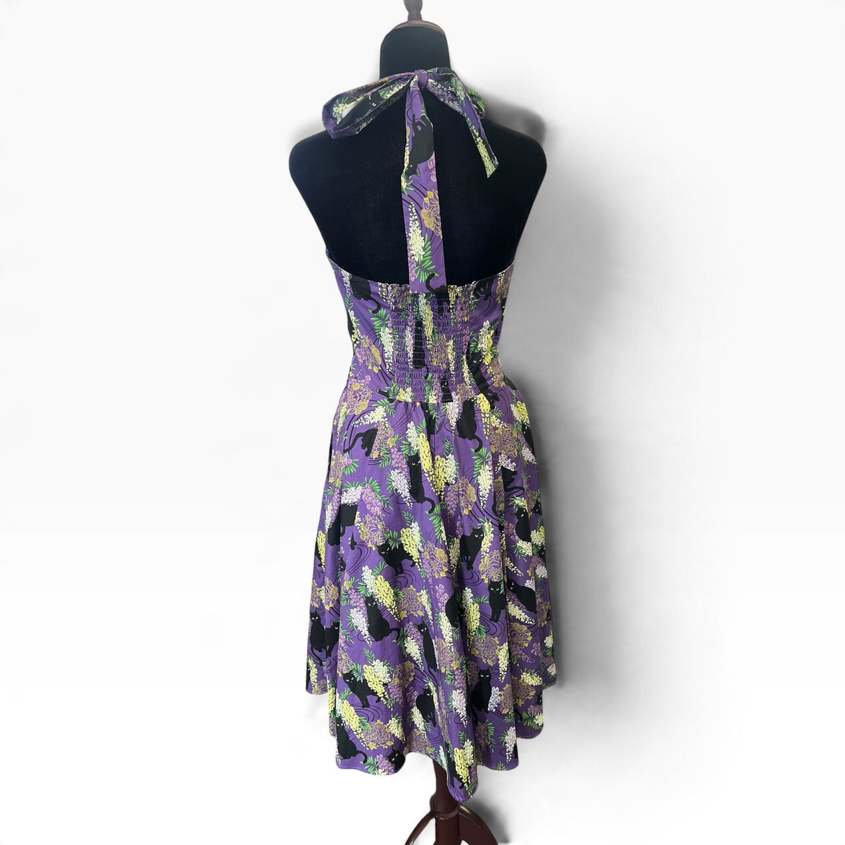 LAURINA JEAN CAT HALTER DRESS | 14