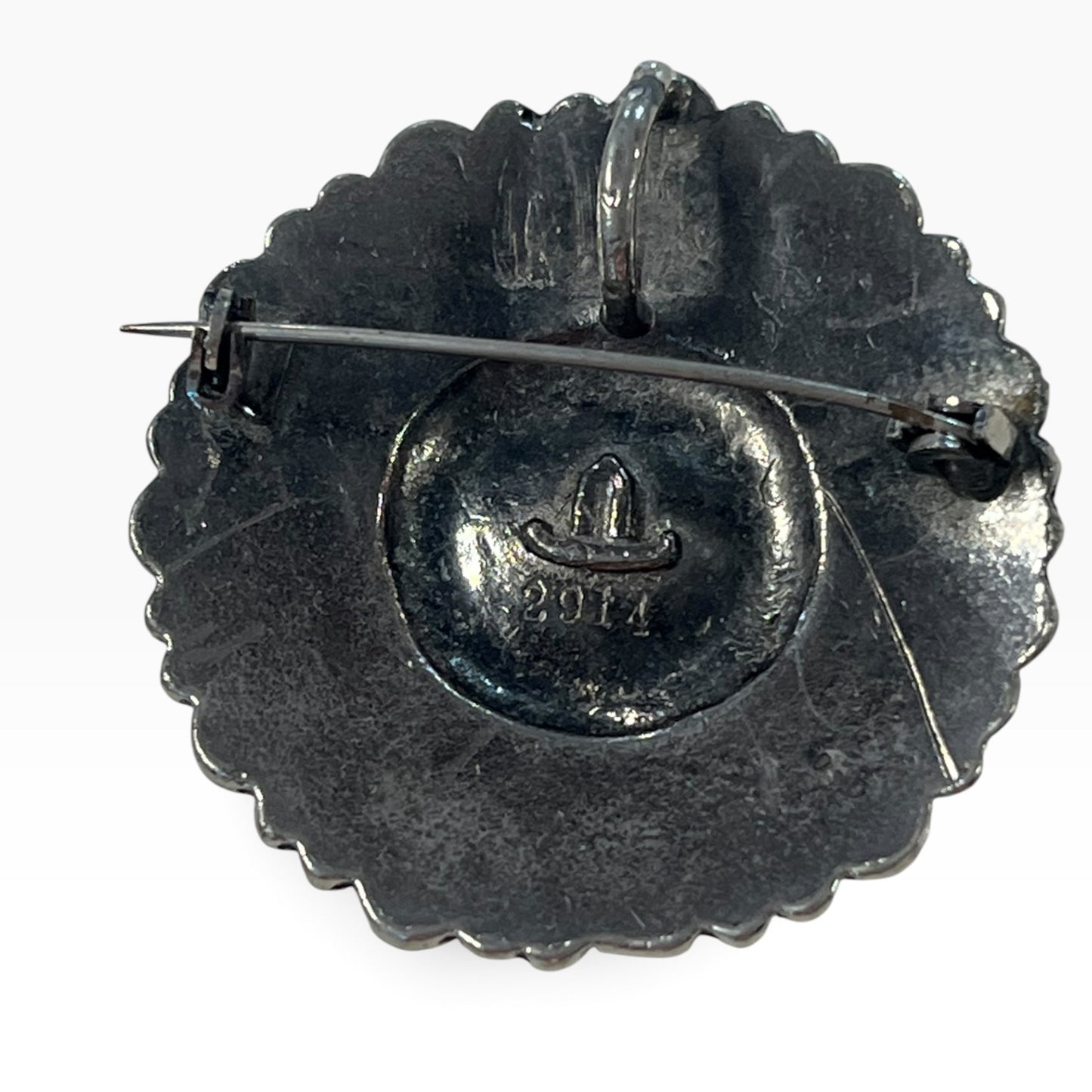 MEXICAN SILVER PINK BROOCH