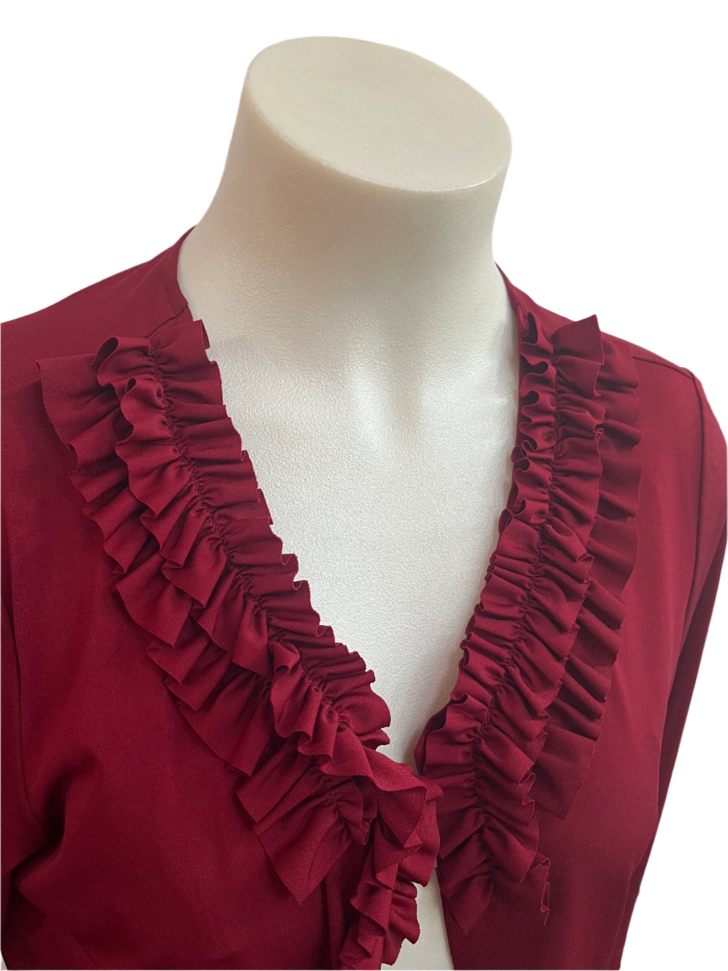 DANNY & NICOLE BURGUNDY BOLERO SZ 10/12