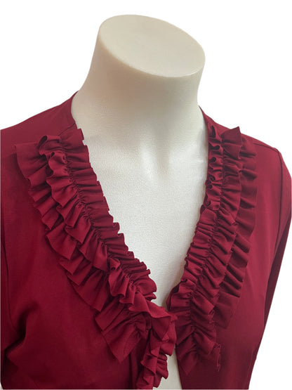 DANNY & NICOLE BURGUNDY BOLERO SZ 10/12