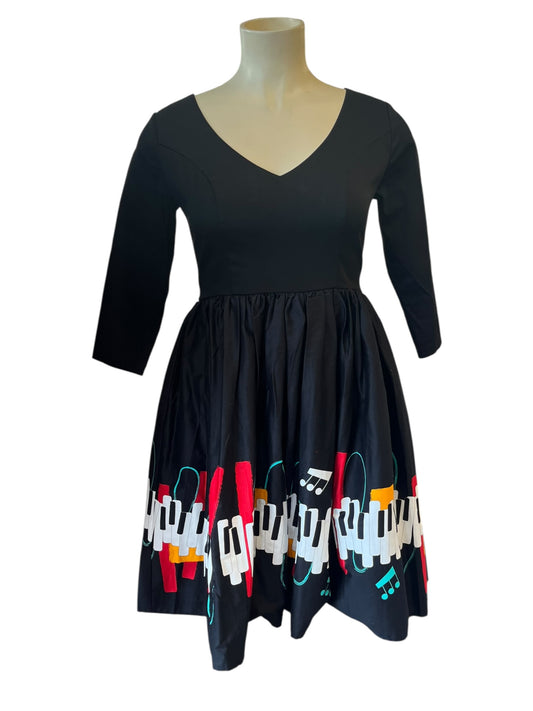 COLLECTIF KEYBOARD DRESS| M (12)