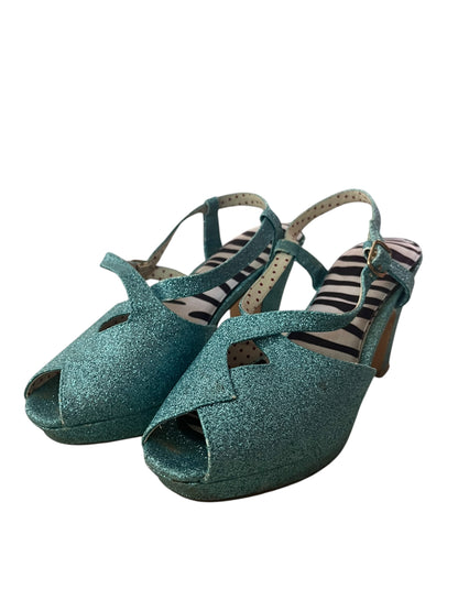 BAIT BLUE GLITTER HEELS | 6.5
