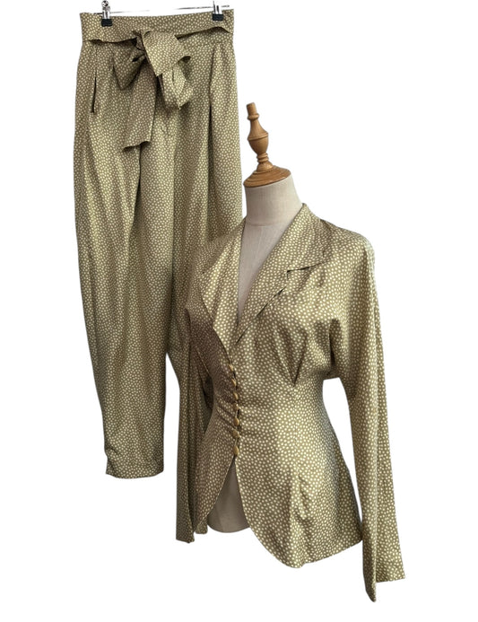 NICOLE FAHRI SILK PANT SUIT 10