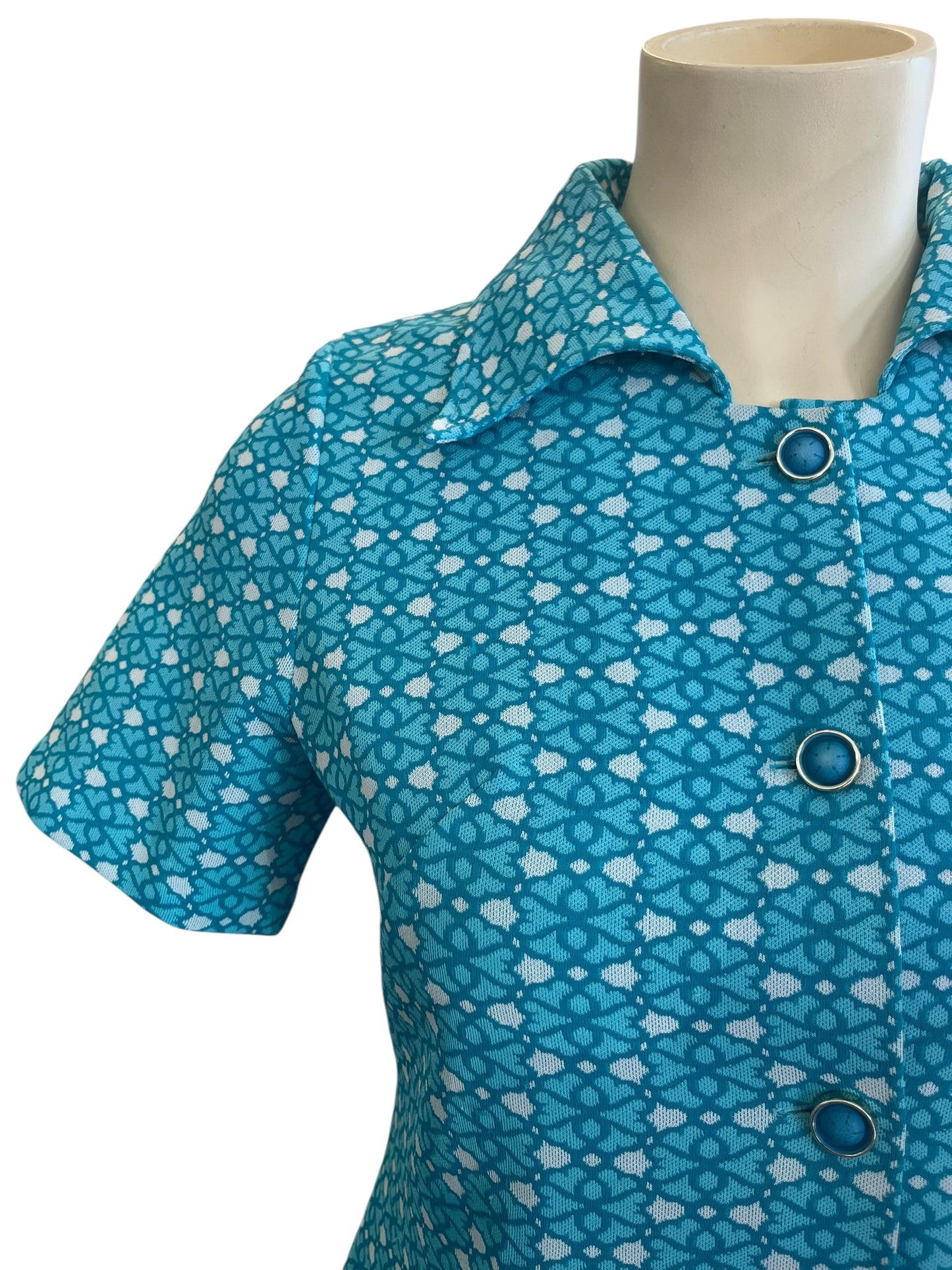 FASHIONWEAR TEAL 70S DRESS | 16/18