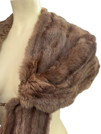 TAUPE TONED FUR STOLE