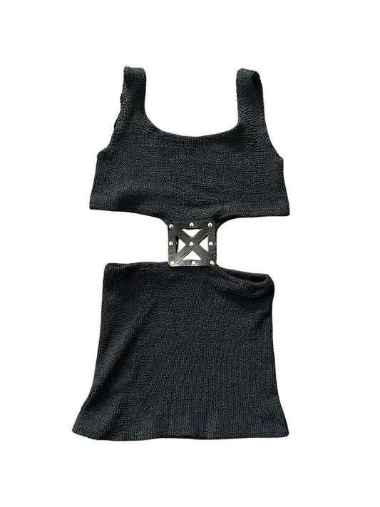 MINI CRINKLE BLACK 90S RAVE DRESS | 8