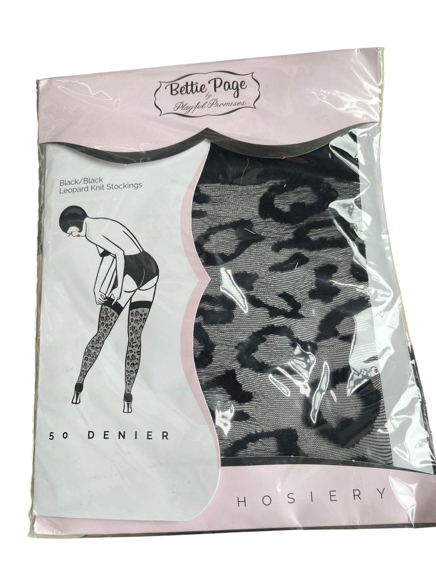 BETTIE PAIGE LEOPARD STOCKINGS UK20/22