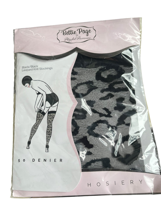 BETTIE PAIGE LEOPARD STOCKINGS UK20/22