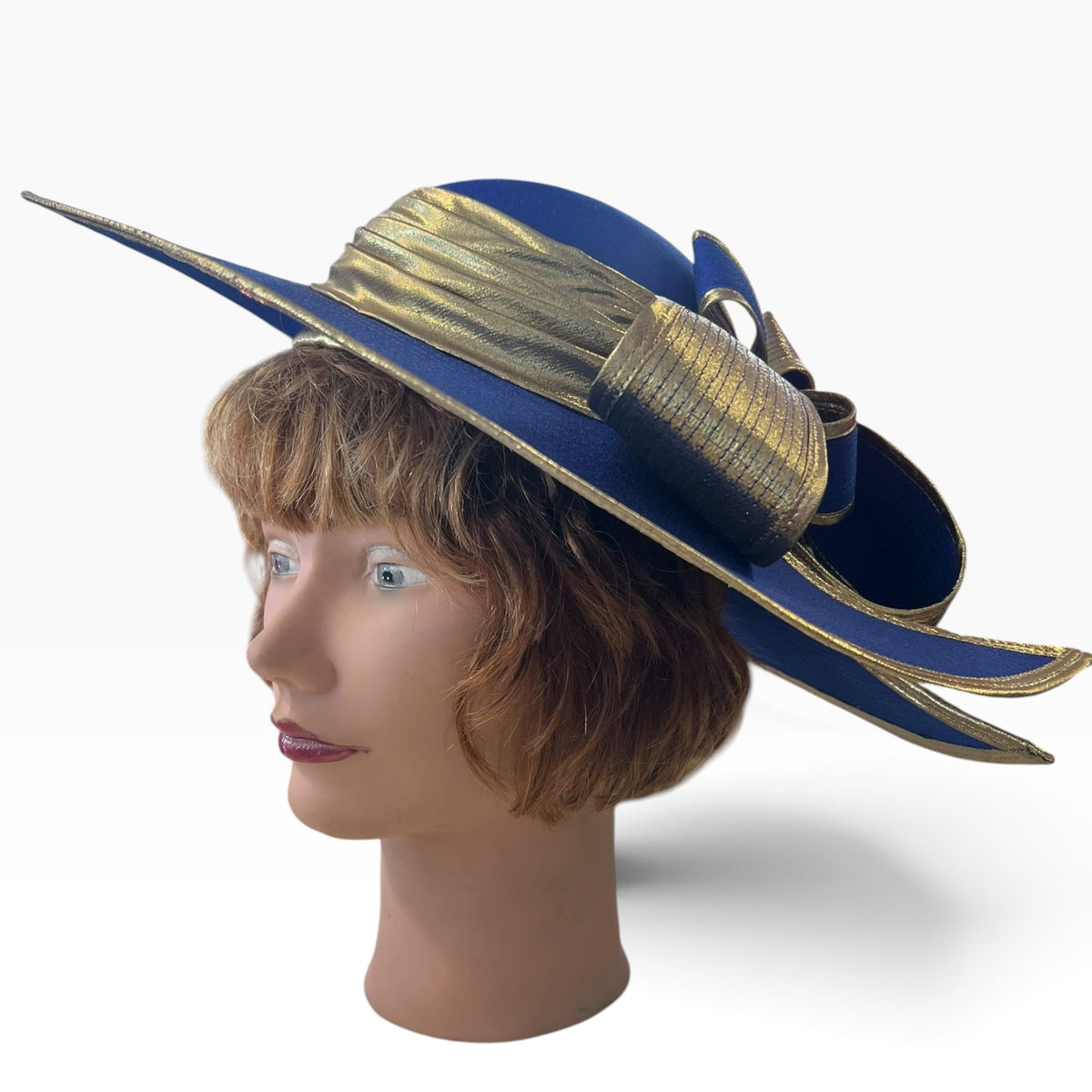 SUSAN ROGERS BLUE & GOLD HAT