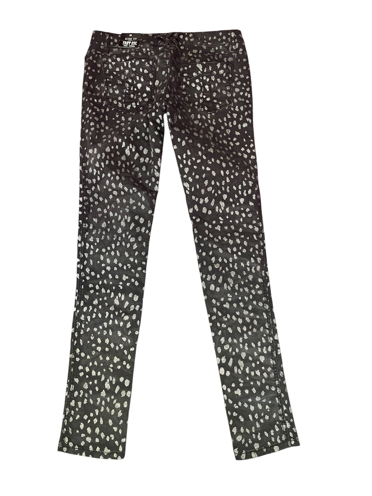 TRIPP NYC BLACK LEOPARD GLITTER SKINNY JEAN | 28