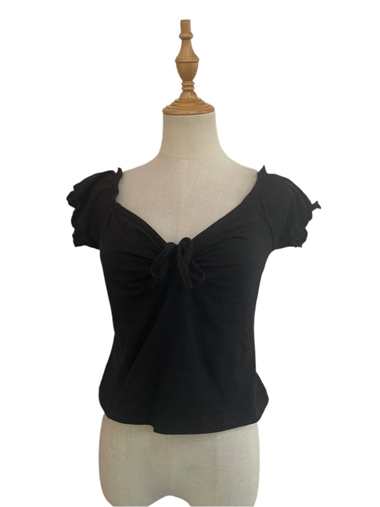 COLLECTIF BLACK PEASANT TOP SZ 12