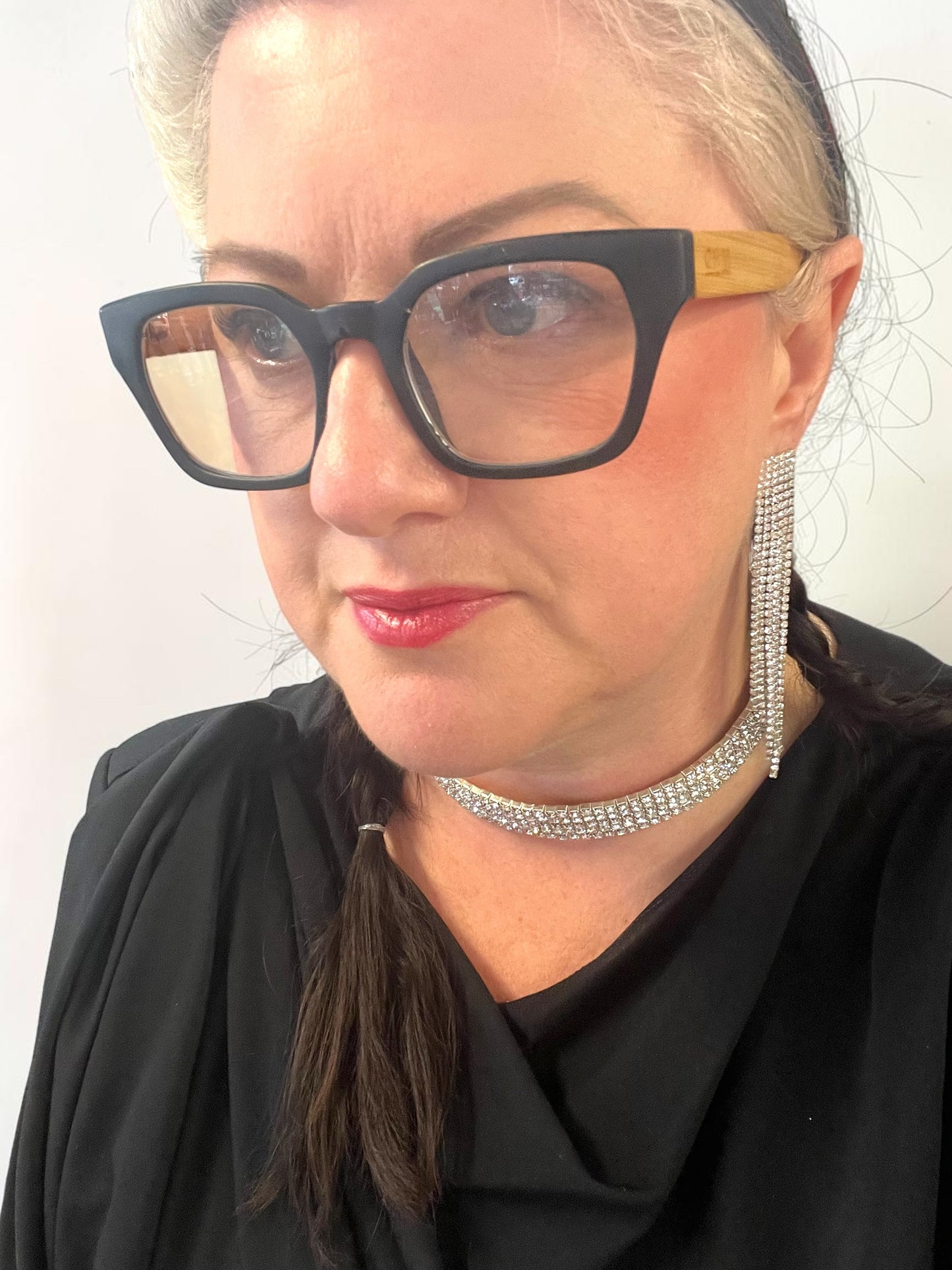 DIAMANTE CUFF CHOKER