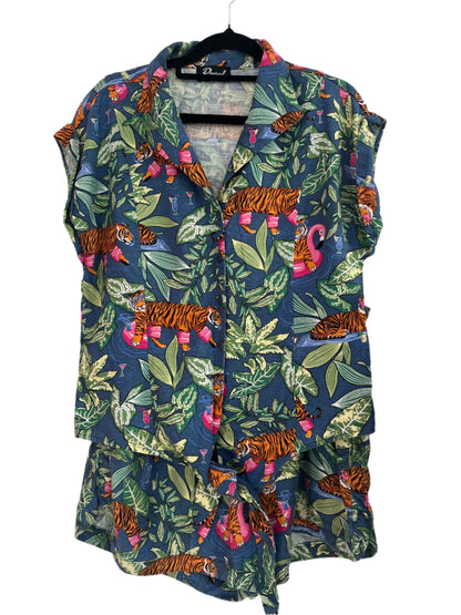 REVIVAL FLAMINGO & TIGER SHIRT SZ 12