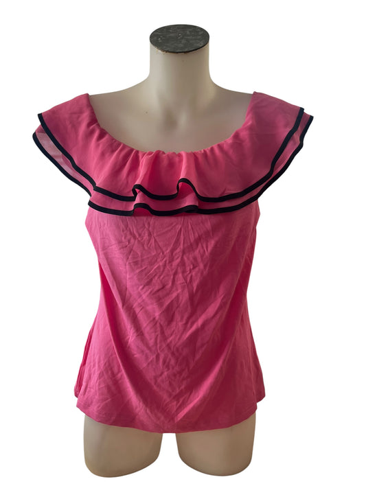 REVIEW PINK RUFFLE TOP | 10