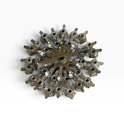 STRIKING LILAC DIAMANTES & PEARL BROOCH