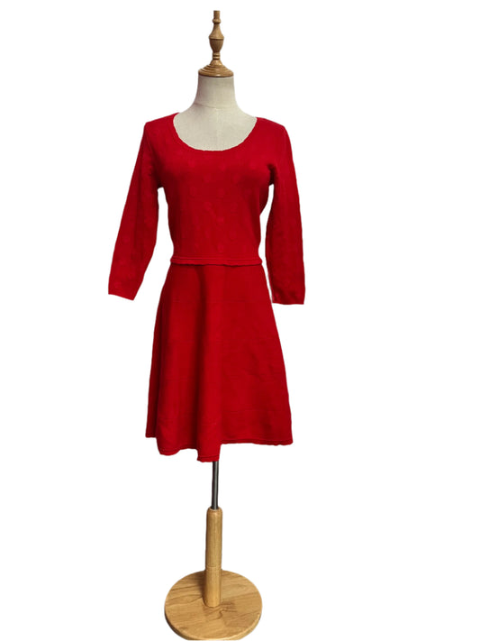 REVIEW RED WINTER KNIT DRESS SZ 8