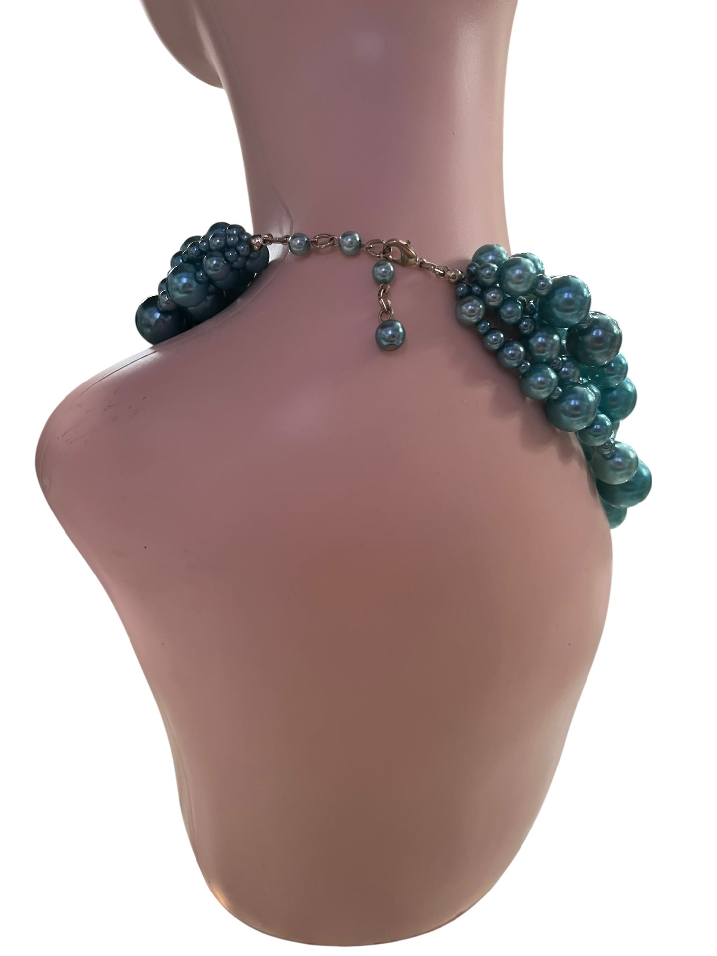 CHUNKY TEAL PEARL NECKLACE