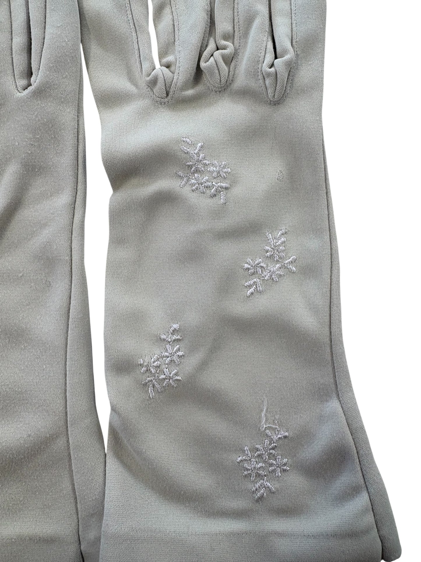 BEIGE EMBROIDERED GLOVES