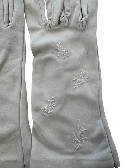 BEIGE EMBROIDERED GLOVES
