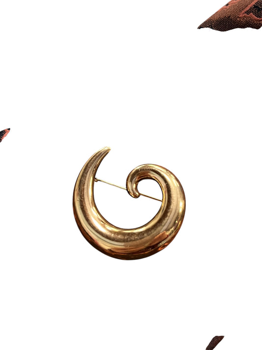 GOLD SPIRAL BROOCH