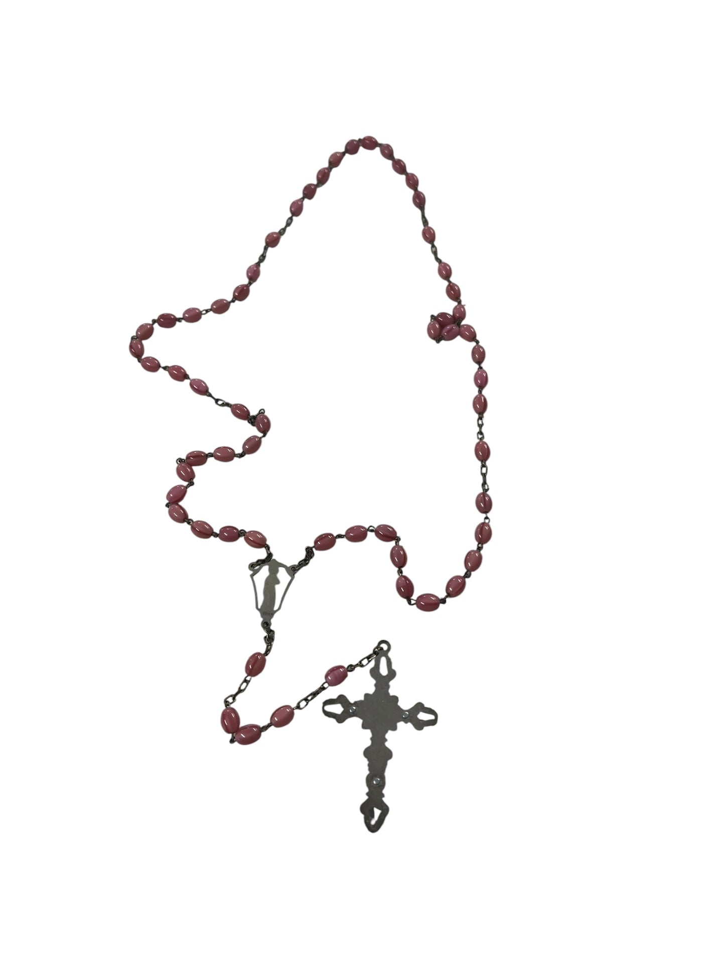PINK ITALIAN ROSARY NECKLACE