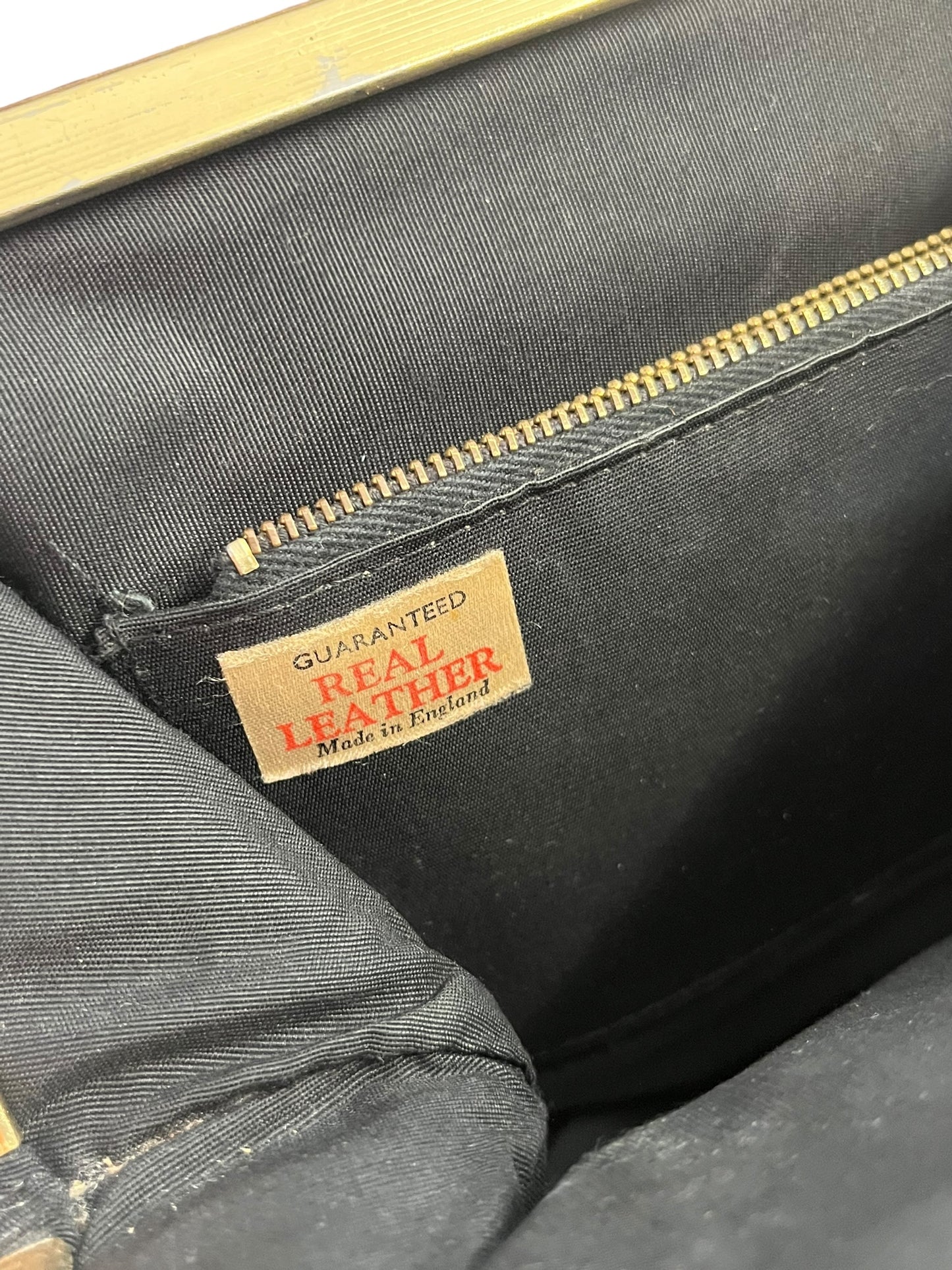 LEATHER MOCK CROC BAG