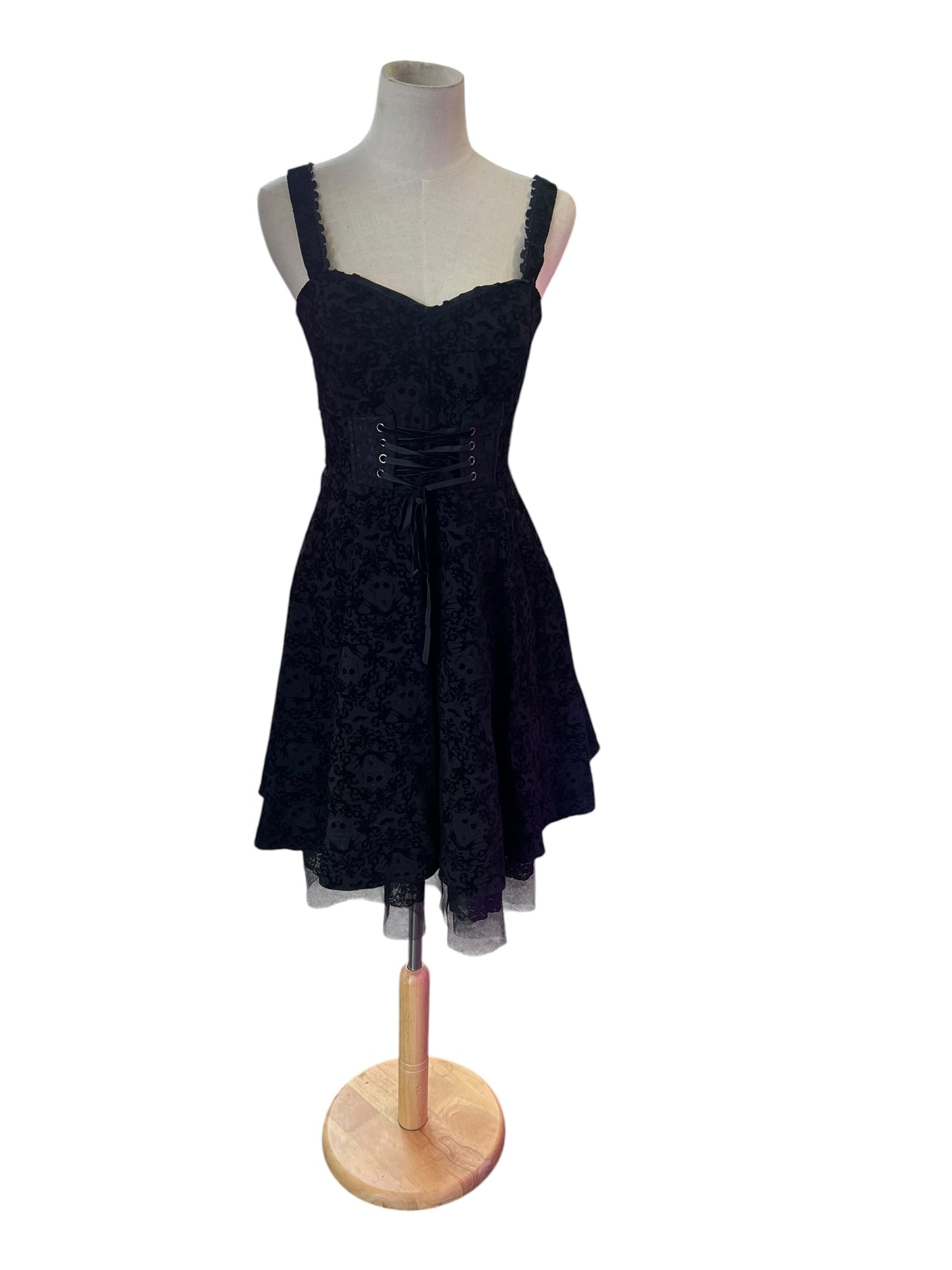 NFC BLACK BROCADE DRESS | L/10