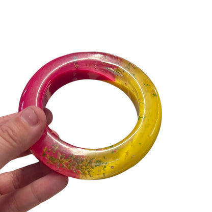 PINK & YELLOW RESIN BANGLE