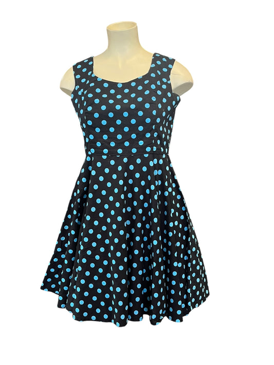 FIFITES CHIC BLUE POLKADOT DRESS | 16