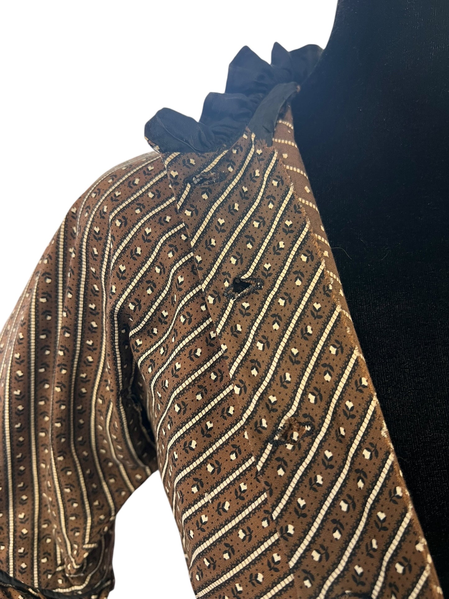 1950s BROWN & CREAM DRESS | 6