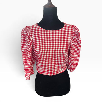 BEACH KNICKERS RED GINGHAM TOP | 8