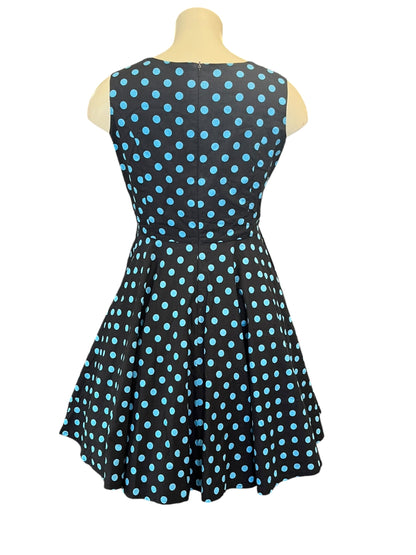 FIFITES CHIC BLUE POLKADOT DRESS | 16