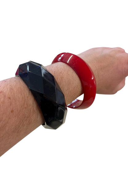 NAVY TRANSLUCENT GEOMETRICAL BANGLE