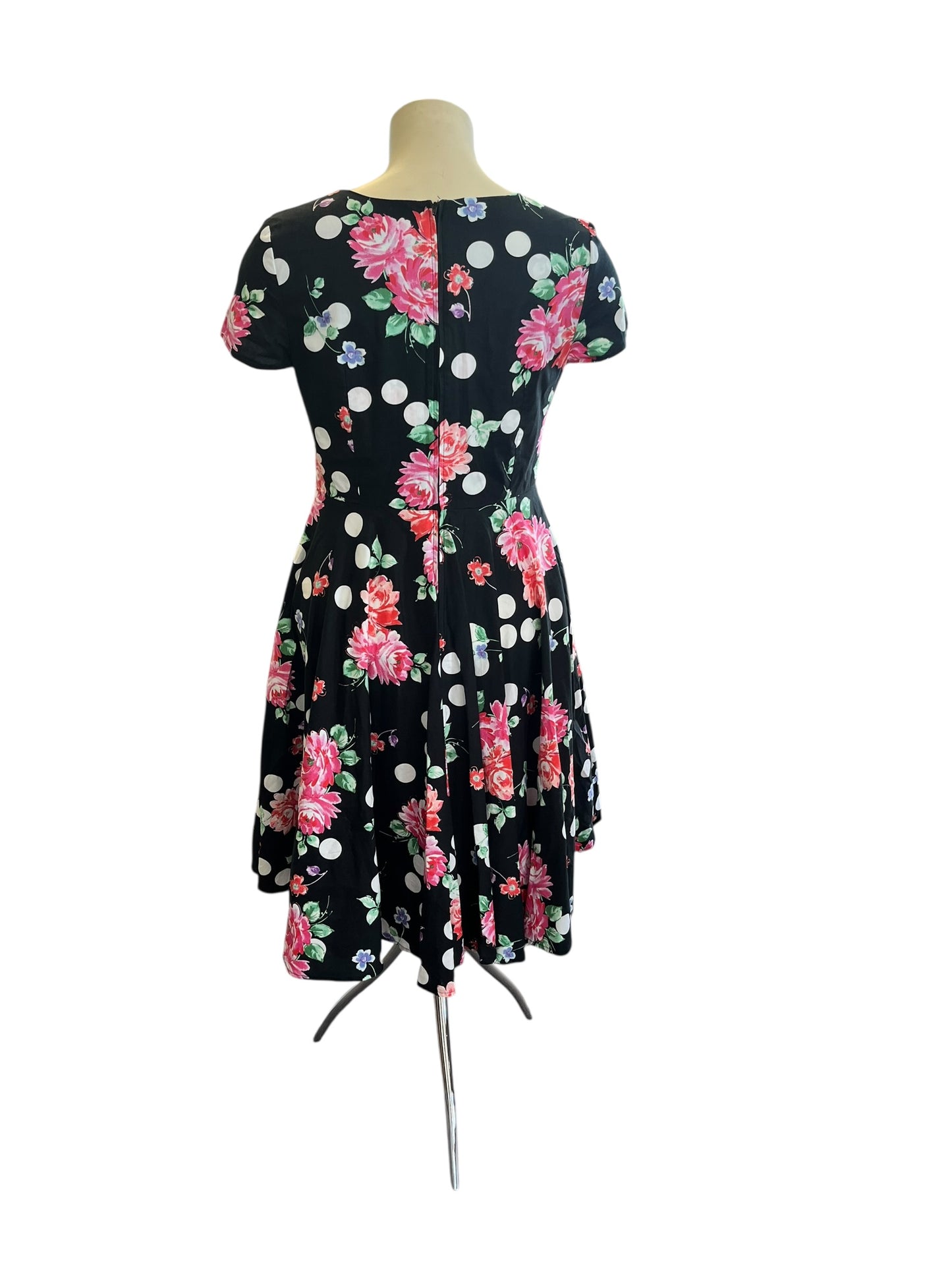 HELLBUNNY FLORAL & POLKADOT DRESS | XL