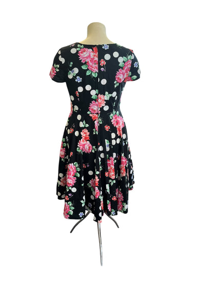 HELLBUNNY FLORAL & POLKADOT DRESS | XL