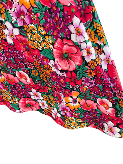 FLETCHER JONES FULL FLORAL SKIRT | 10