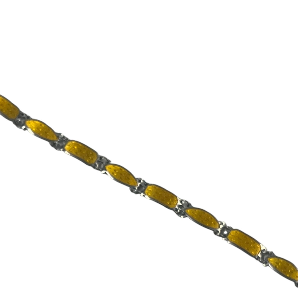 STERLING SILVER GOLD ENAMEL BRACELET