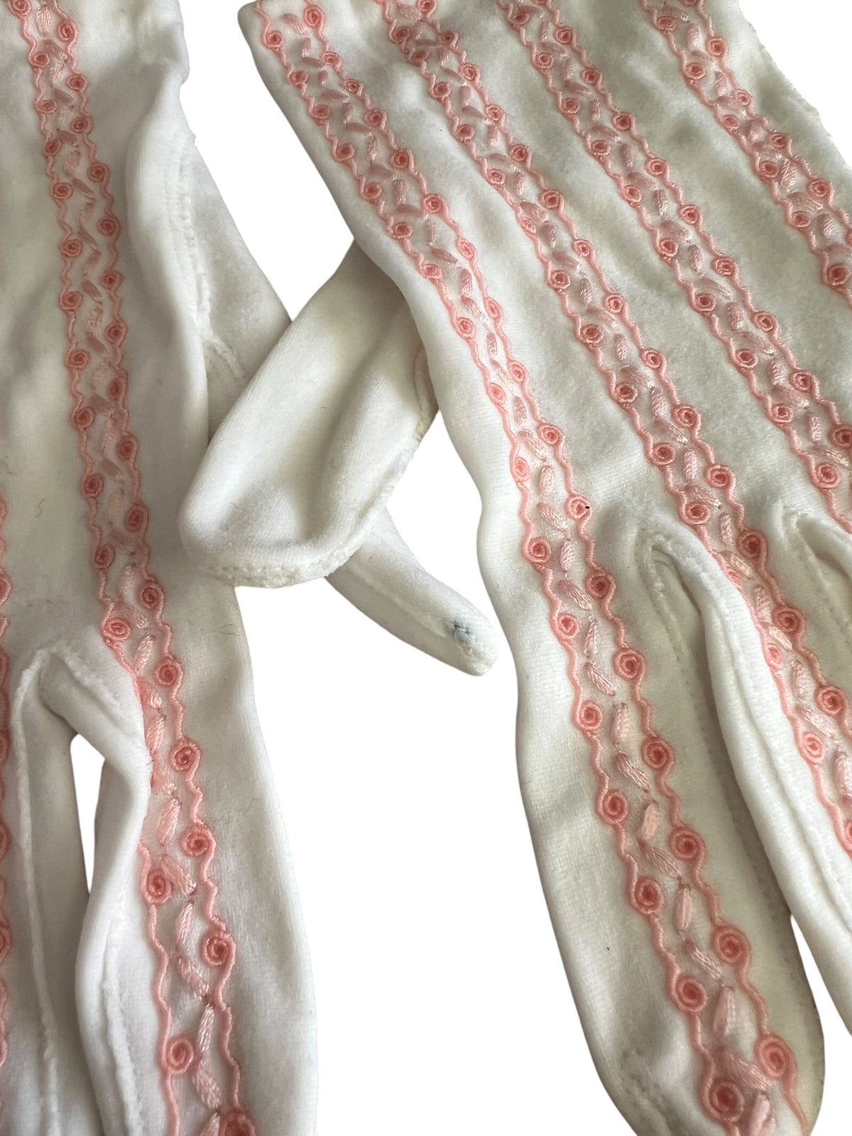 PINK EMBROIDERED GLOVES | 6.5cm