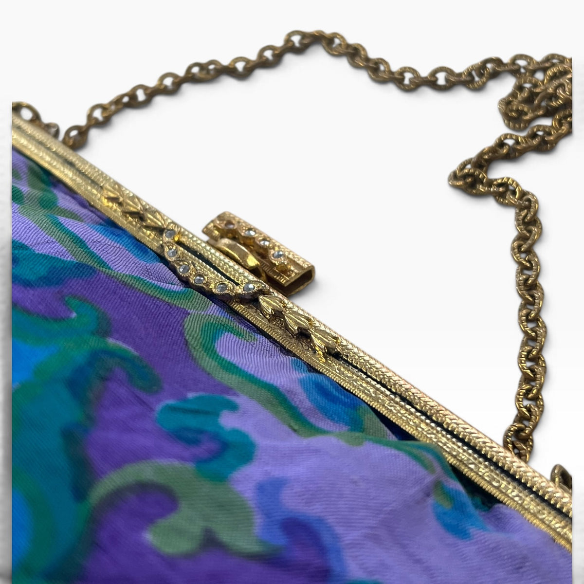 MARCASITE & SILK HANDBAG