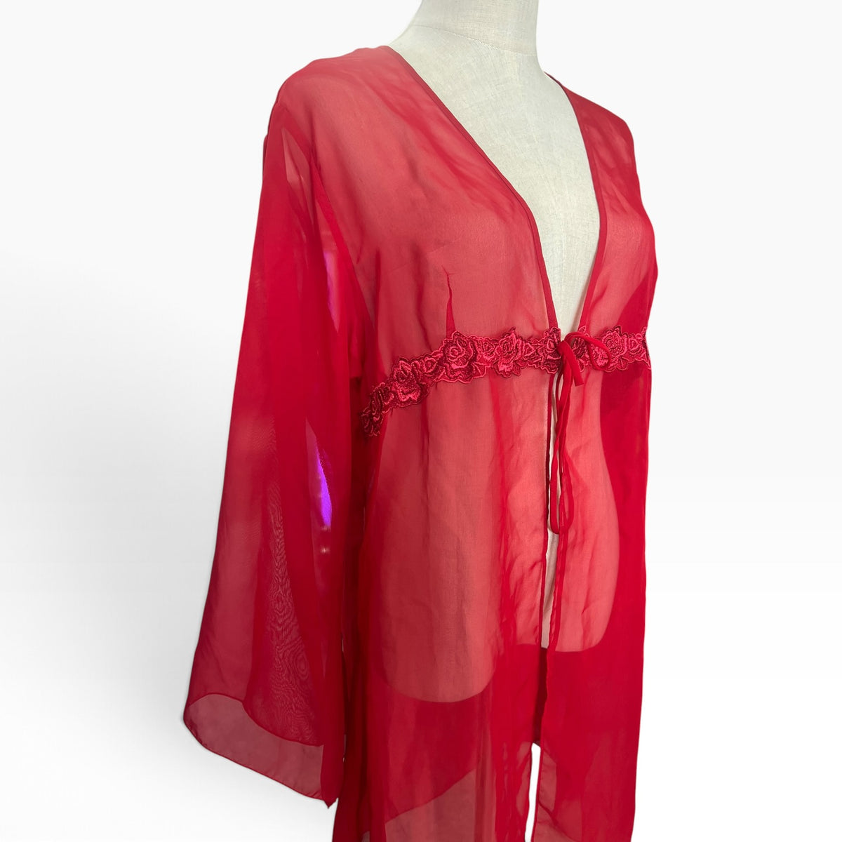 CLASS RED SHEER TOP | XL