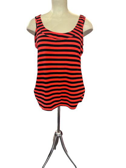 CITY CHIC FLURO STRIPED TOP | M