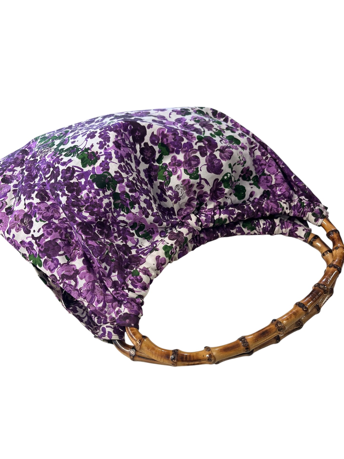 PURPLE BAMBOO HANDLED BAG