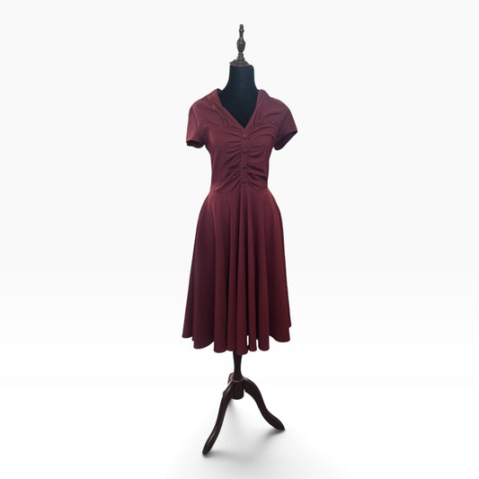 HELL BUNNY MAROON DRESS | XS/8