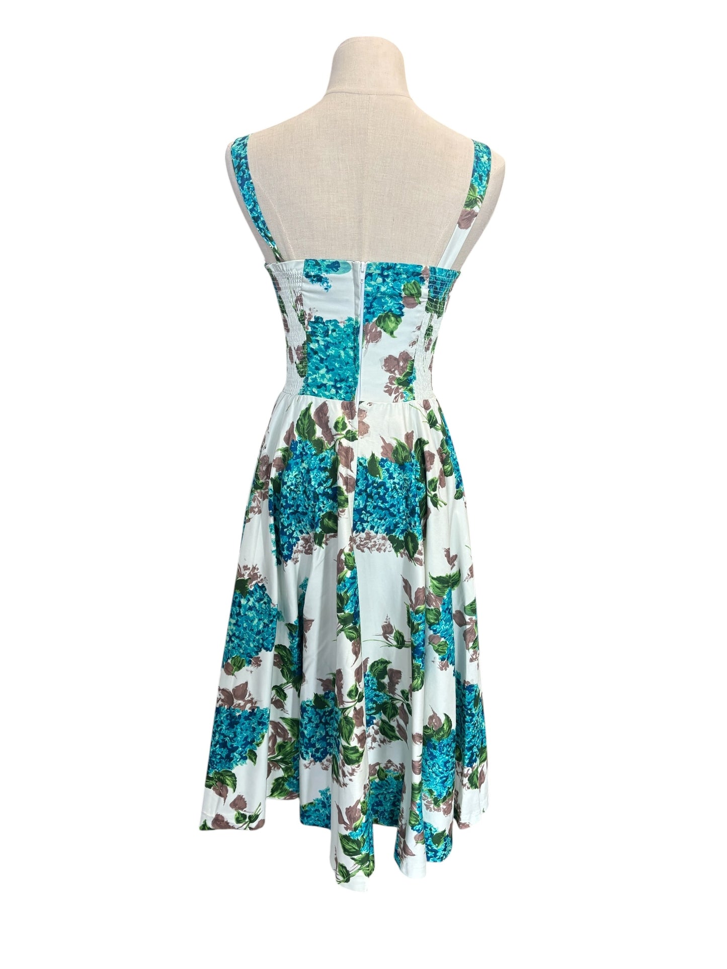RETROSPECTD BLUE HYDRANGEA DRESS | 6